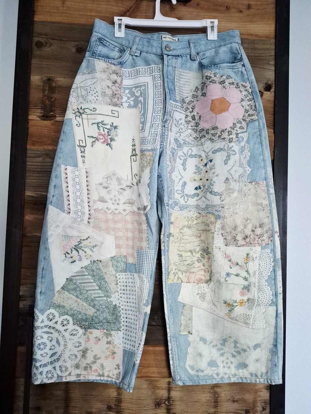 NWOT Free People Illusions Printed Relaxed Jeans Size 32S - Picture 4 of 6